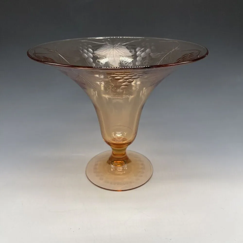 Fostoria Grape Footed Flared Vase 7